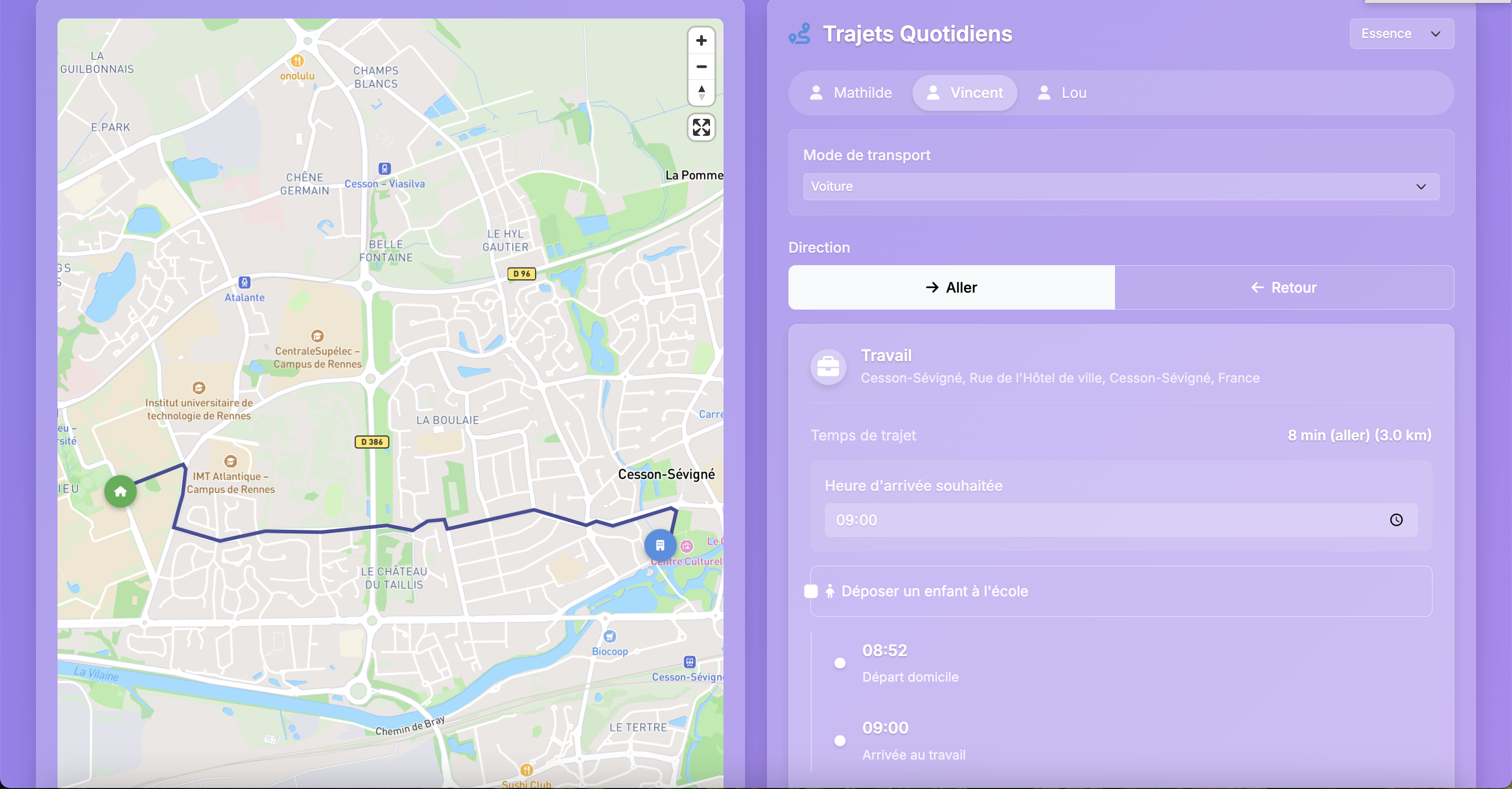 Analyse des Trajets